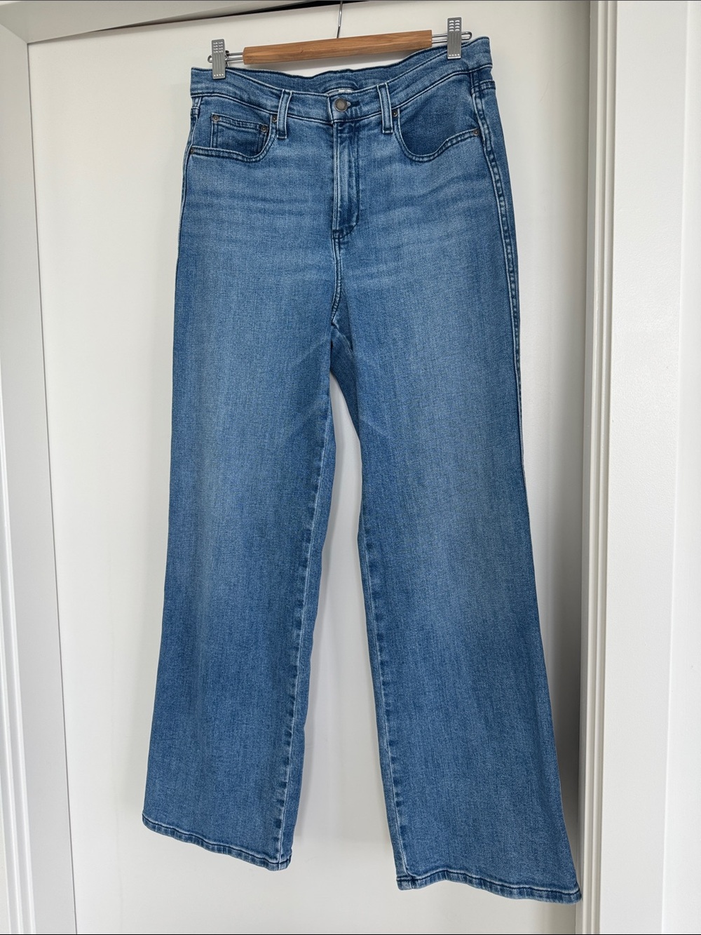 L.L. Bean Classic Medium-Blue Wide-Leg Jeans